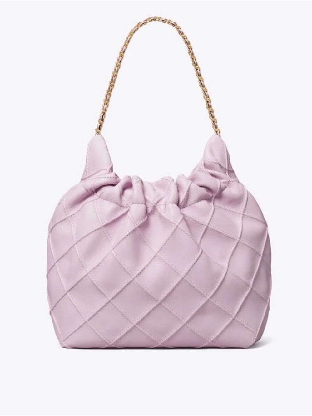 NEW TORY BURCH MINI FLEMING SOFT HOBO BAG ‘PALE PURPLE’ - Picture 2 of 6
